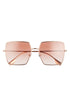 Burberry Women Sunglasses Light Gold Gradient Brown Square BE3133-110913